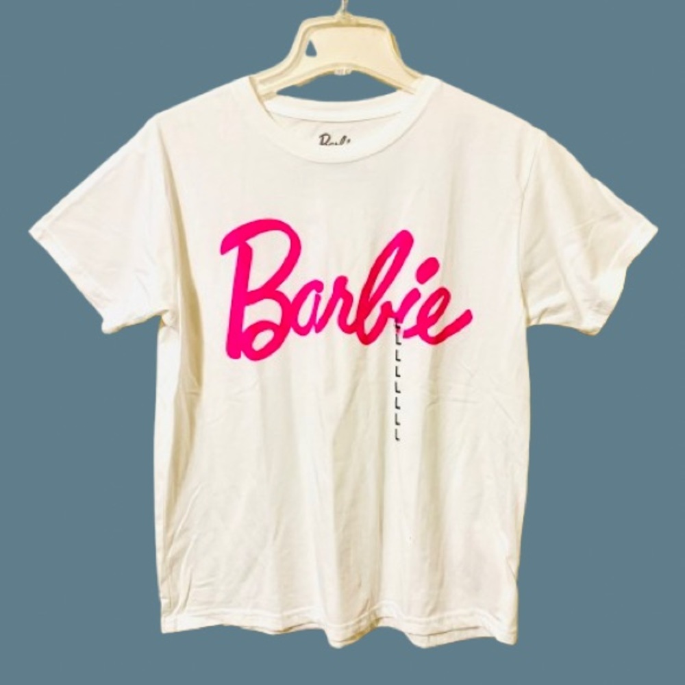 Barbie Women's Pink Logo Graphic Print T-Shirt - Size Large